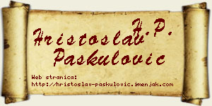 Hristoslav Paskulović vizit kartica